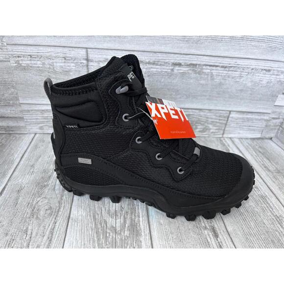 Xpeti Women’s Dimo Mid Waterproof Hiking Boot Black Size 11 Non-Slip Outdoor NEW